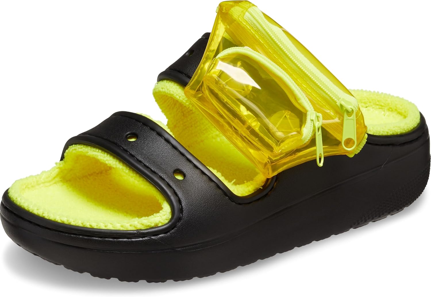 

Классические сандалии Crocs унисекс для взрослых Cozzzy из махровой ткани, пушистые тапочки и шлепанцы, черный