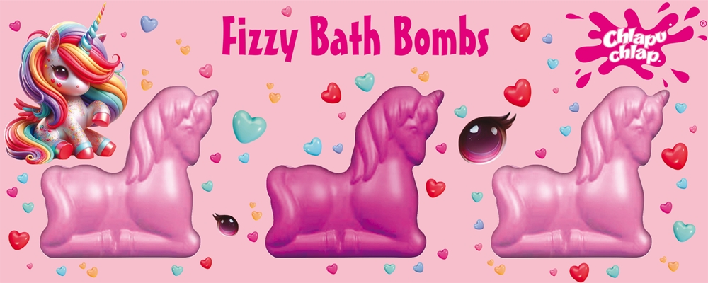 

Шипящие пены для ванны «Единорог» Chlapu Chlap, vaikams 3× 70 гр