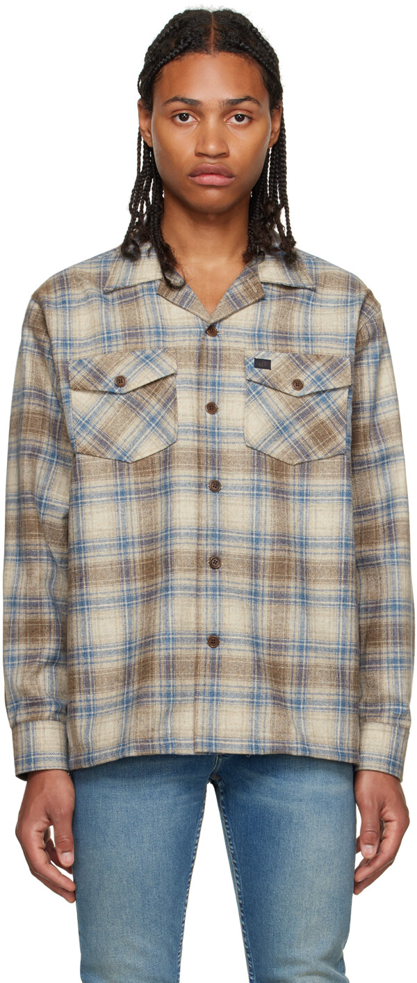 

Бежевая рубашка Vincent Board Nudie Jeans