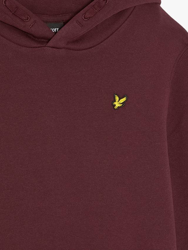 Детская худи с капюшоном и кисточкой Lyle & Scott, Z562 Burgundy — фото 3