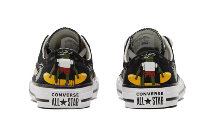 Кроссовки Chuck Taylor All Star Kids Canvas GS Low-top черного/зеленого/желтого цвета Converse — фото 4