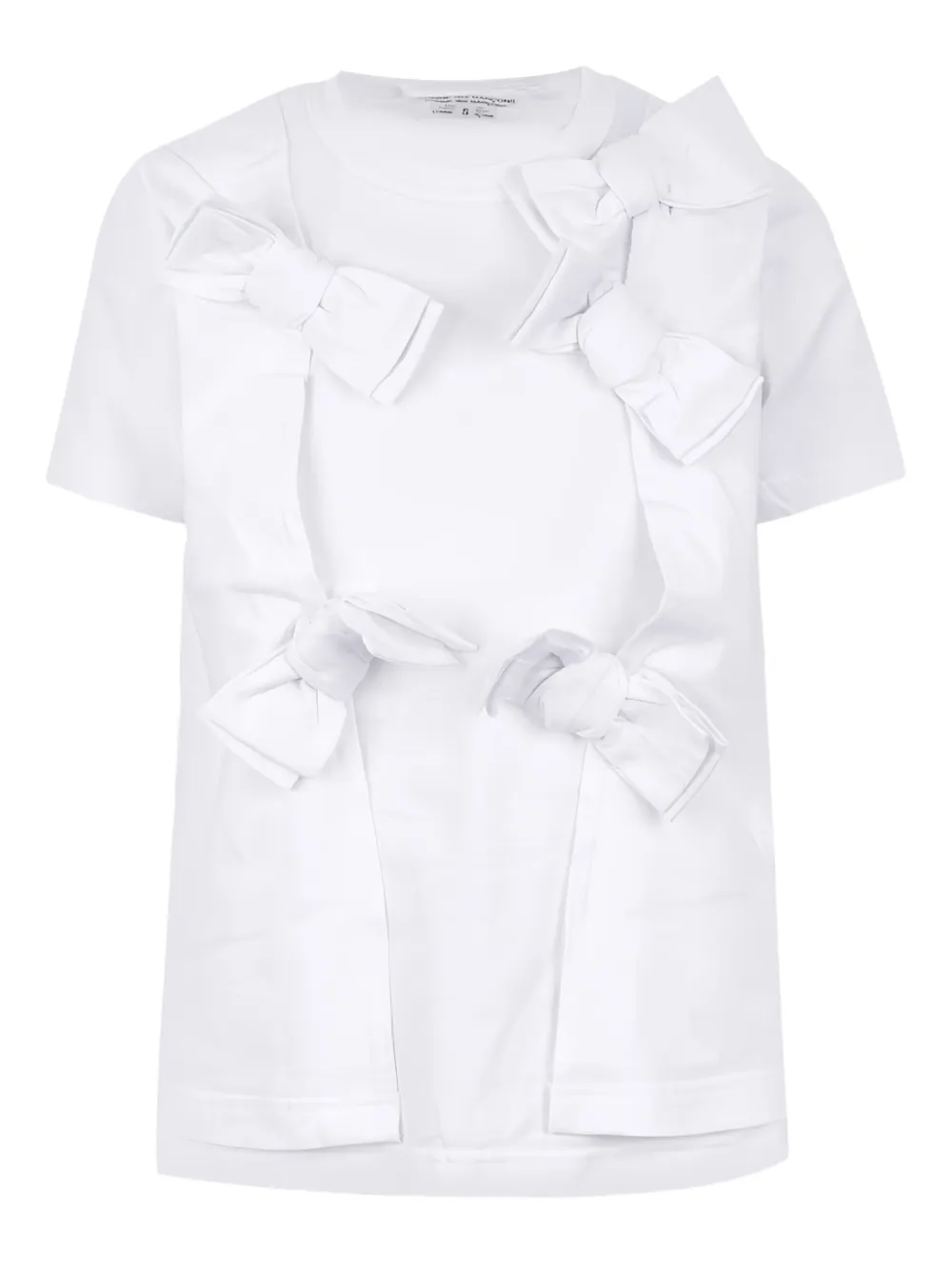

Хлопковая футболка с бантом COMME DES GARCONS, белый