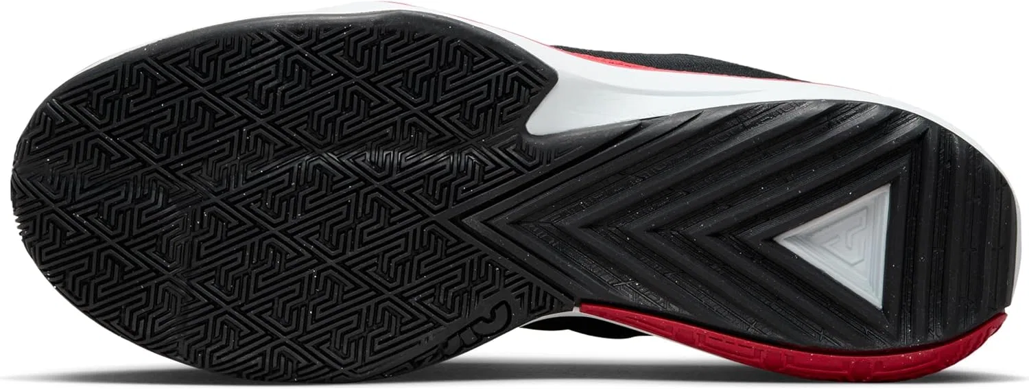 Мужские баскетбольные кроссовки Nike Zoom Freak 5, Black University Red Pure Platinum — фото 3