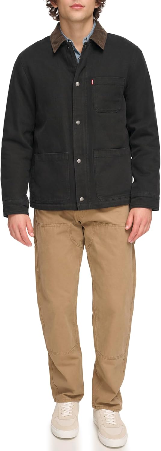 Мужское пальто Levi's из хлопчатобумажной ткани Levi's для работы, Black — фото 4