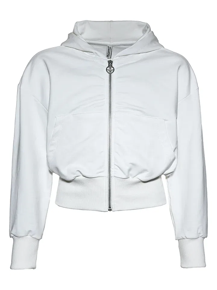 Спортивная кофта капюшон, белый, Blue Effect, белый