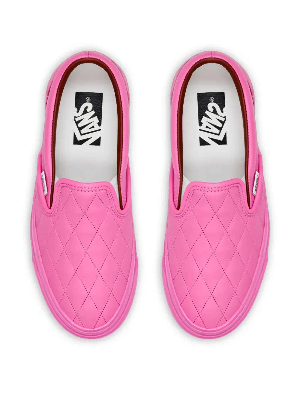 Кроссовки Lx classic slip-on 98 quilted leather Vans, розовый — фото 2