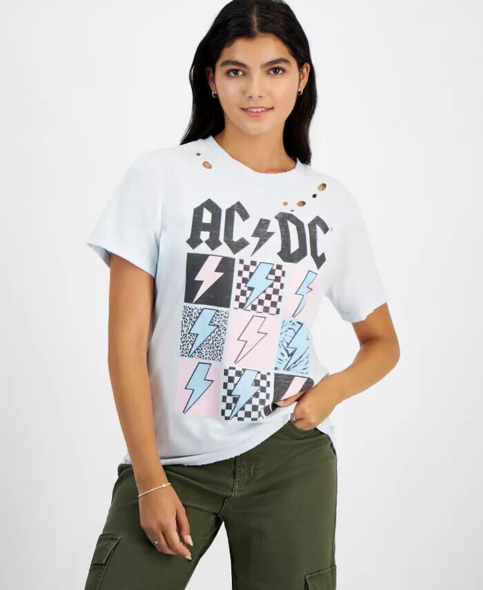 

Потертая футболка AC/DC для юниоров Grayson Threads, The Label, синий