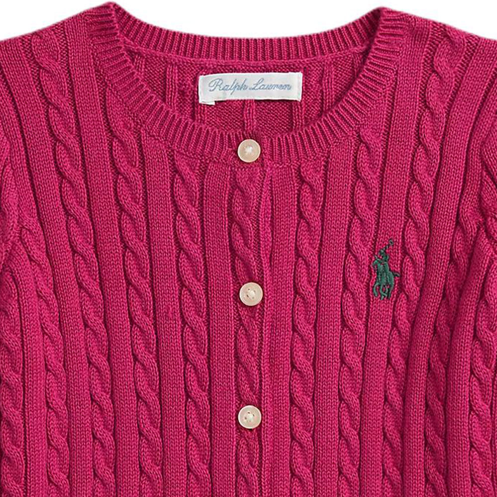 Свитер FW25 для младенцев и малышей Polo Ralph Lauren, preppy розовый — фото 3