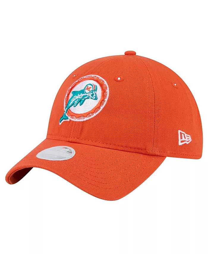 

Женская оранжевая бейсболка Miami Dolphins Throwback Main Core Classic 2.0 9TWENTY с регулируемой застежкой New Era