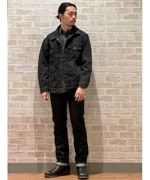 【Levi's】Брюки из денима 501 Selvedge Original Straight (Застежка на пуговицы / Средняя посадка / Состаренные) — фото 2