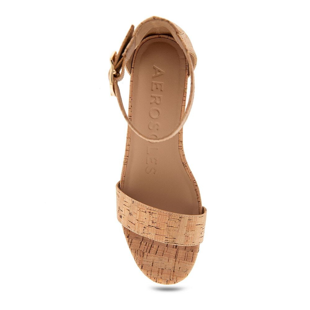 Женские босоножки на танкетке Aerosoles Willis, цвет Cork Combo — фото 4