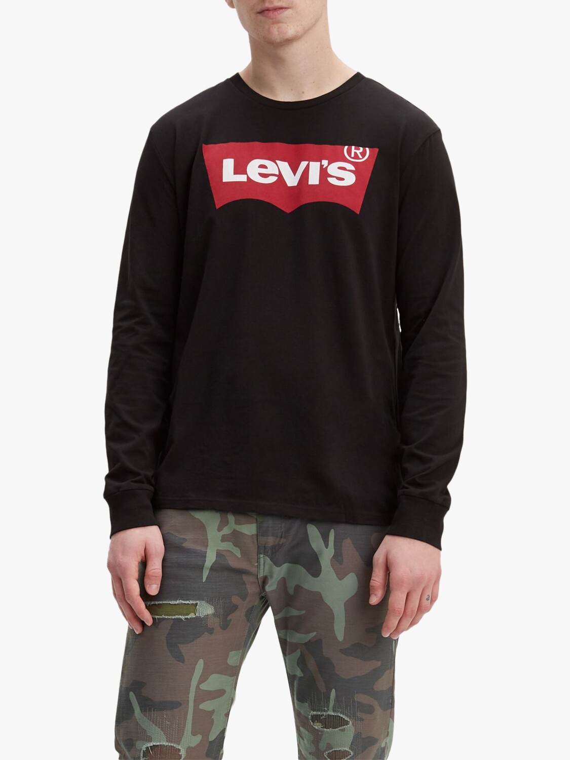 

Футболка с длинным рукавом и логотипом Levi's Batwing, черная, Черный, Футболка с длинным рукавом и логотипом Levi's Batwing, черная