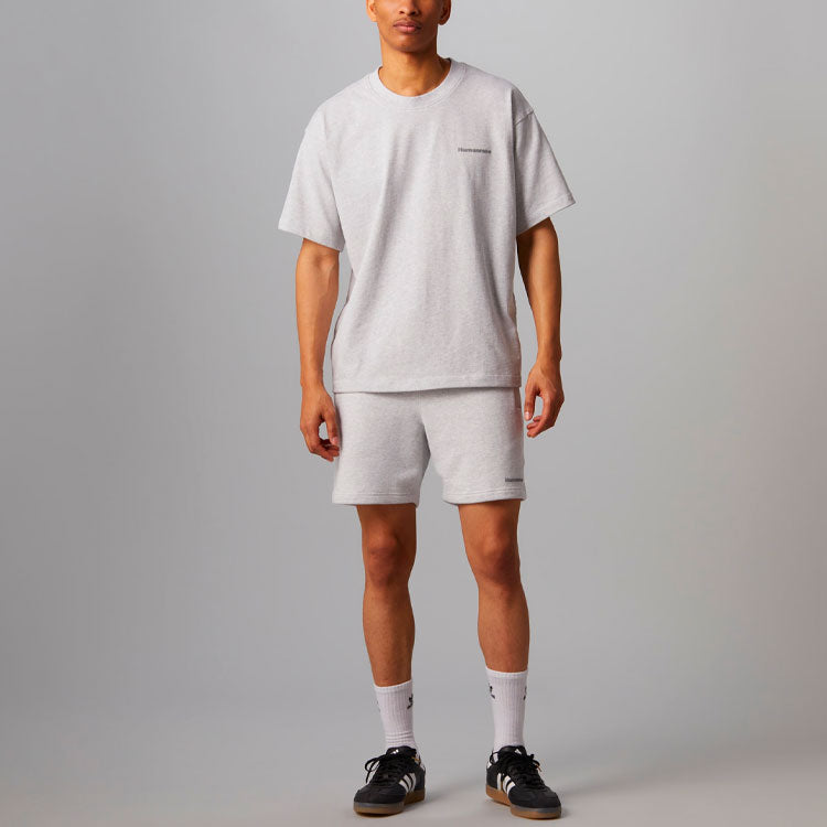 Спортивные шорты adidas x Pharrell Humanrace Small Logo Shorts 'Light Grey', серый — фото 3