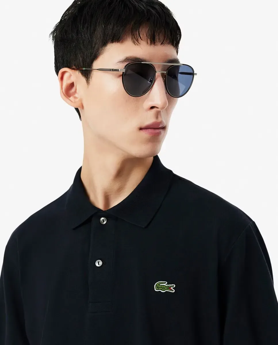 Классическая мужская футболка LIGHT с коротким рукавом Lacoste, черный — фото 3