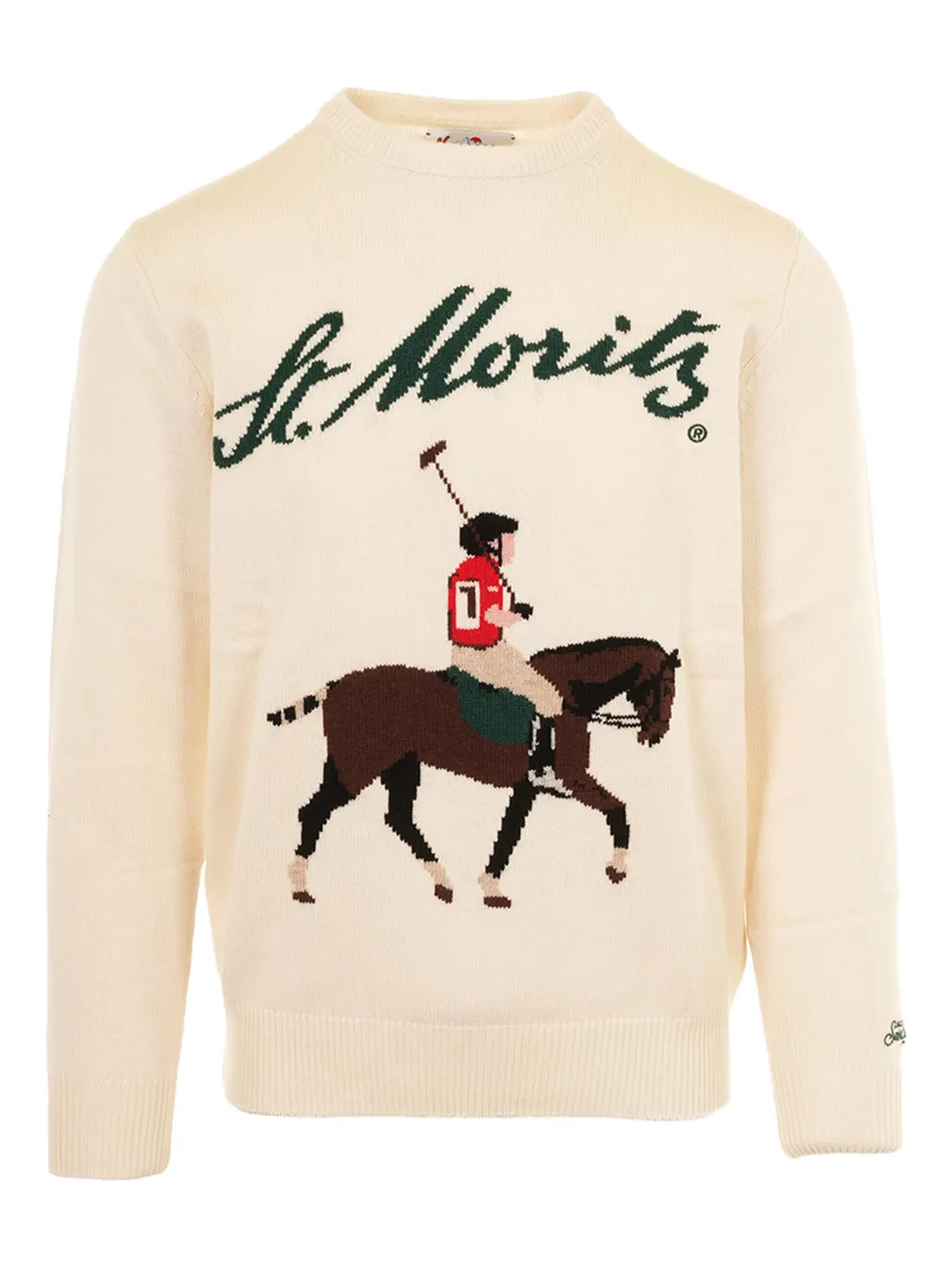 

Свитер Heron с принтом Mc2 Saint Barth, белый