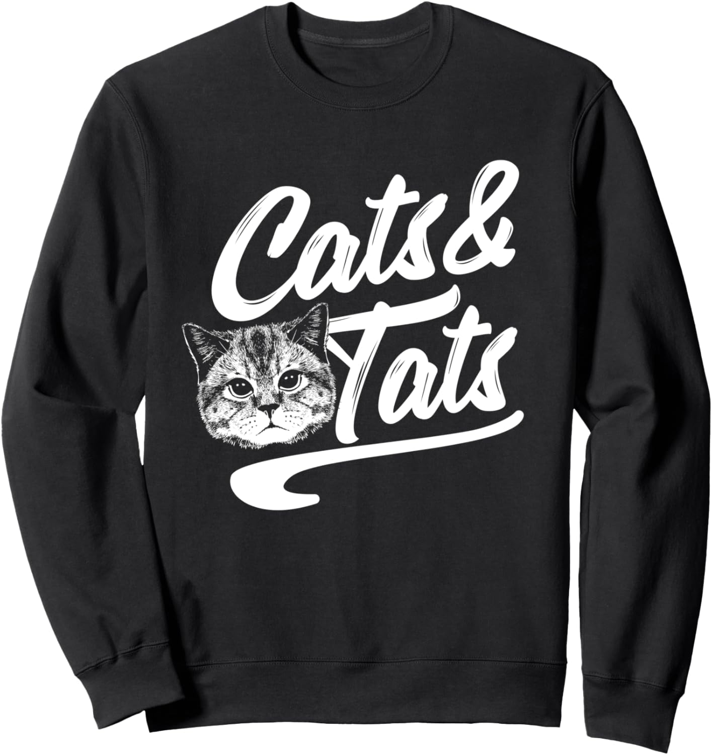 

Винтажная толстовка с изображением кошек и татуировок, для татуировщиков и любителей животных Ingenius Cat Loving Tattoo Artist, черный