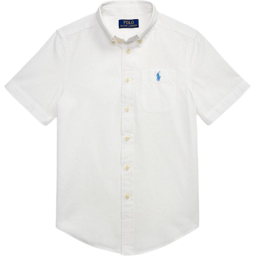 

Polo Ralph Lauren SS24 Однотонная рубашка для детей, летняя, белая