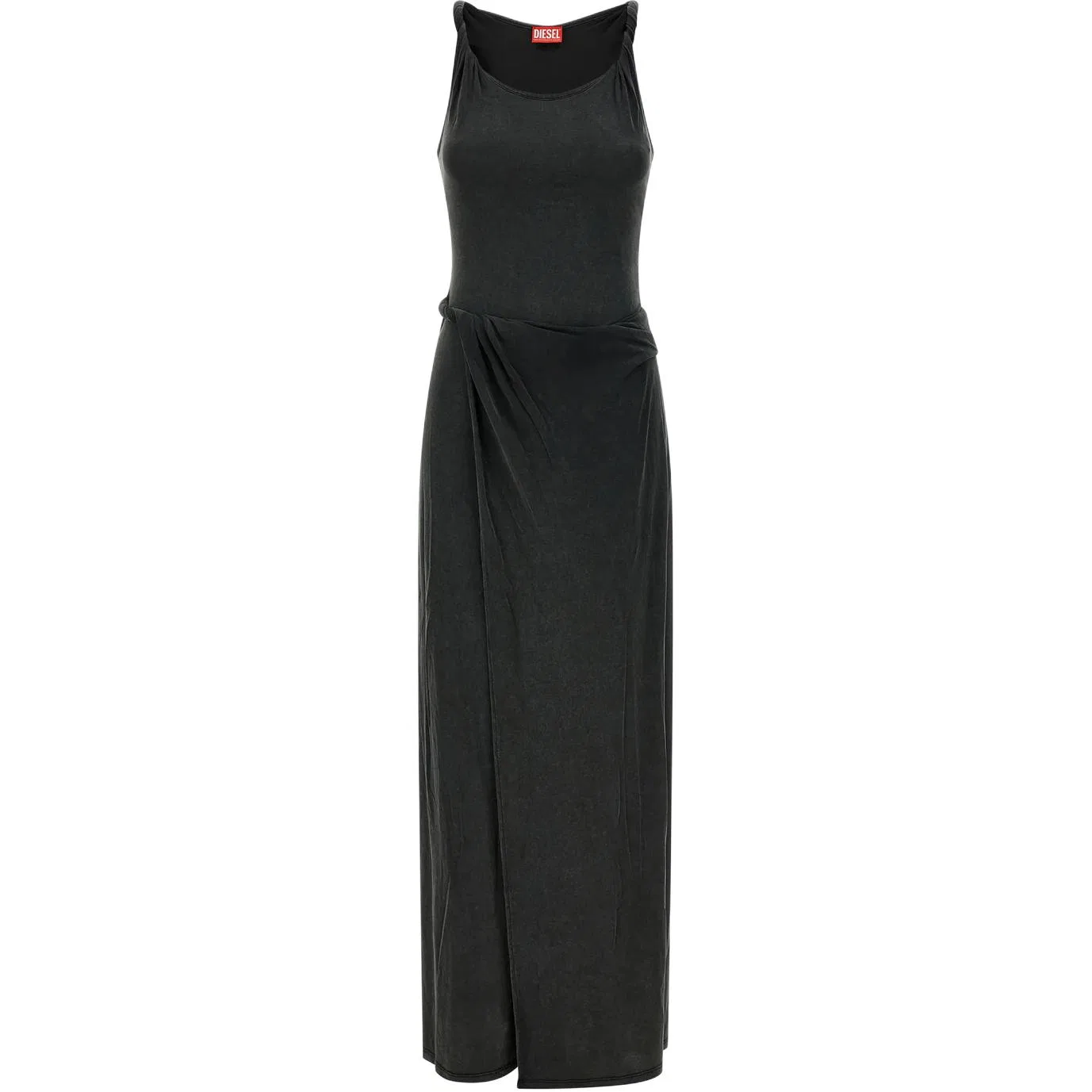 Платье D-Estiga-S1 с эффектом потертости и скрученными бретелями DIESEL, Black