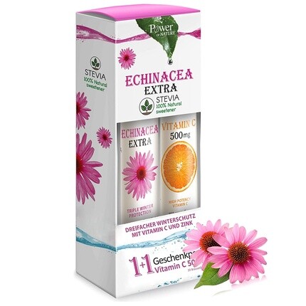 

Таблетки эхинацеи трио иммунной системы шипучие с витамином С и глюконатом цинка, Power Of Nature. From The