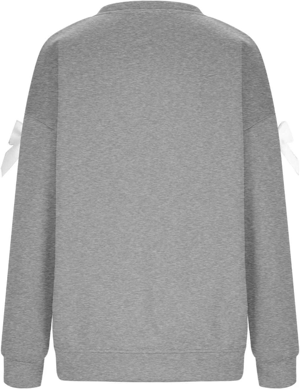 Женский свитшот с принтом Санты, Light Gray — фото 3