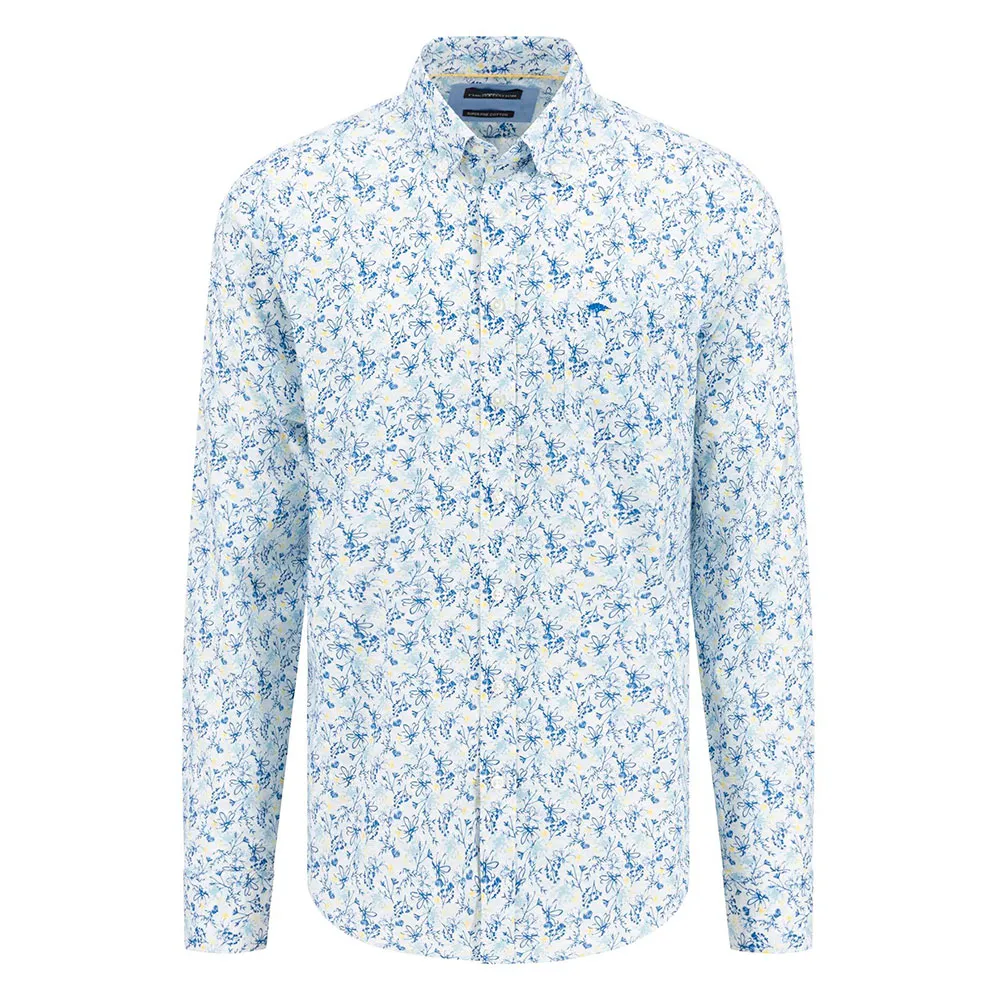 

Рубашка Fynch Hatton Structured Print Mix, синий