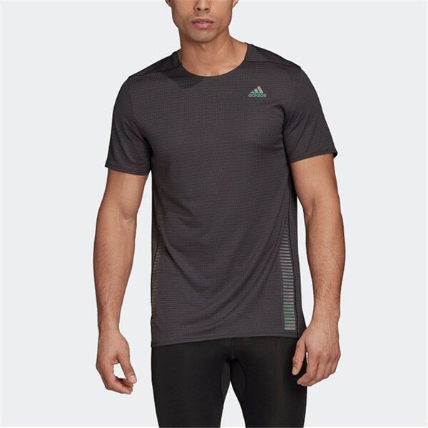 Футболка adidas Premium Tee M Reflective Running Sports Short Sleeve Black, черный — фото 3
