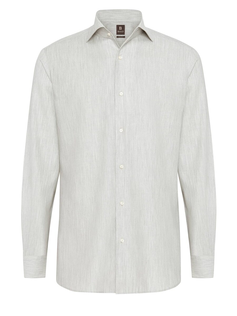 

Повседневная рубашка Boggi Milano Regular fit Button Up Shirt, серый
