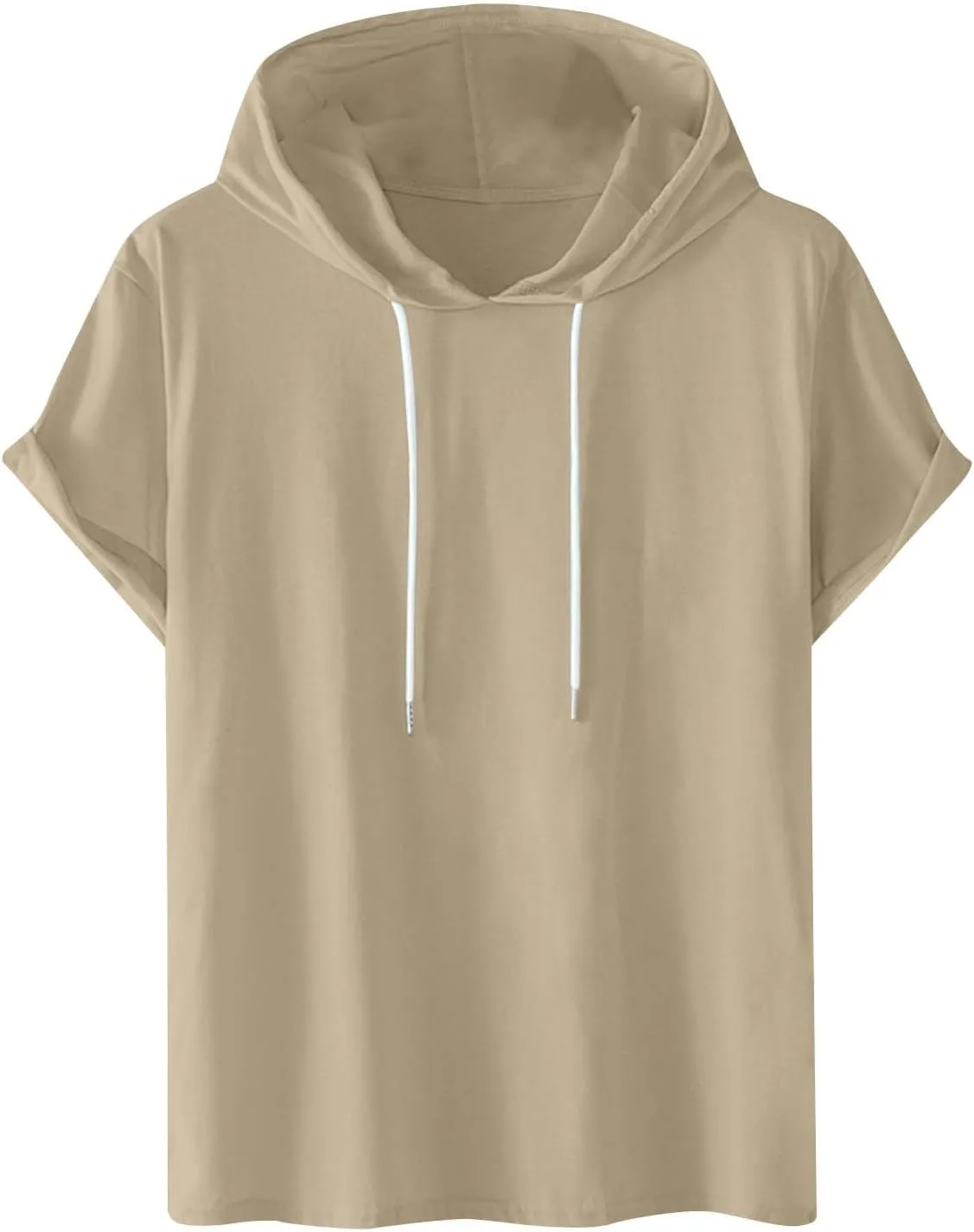 

Мужская футболка с капюшоном и шнурком