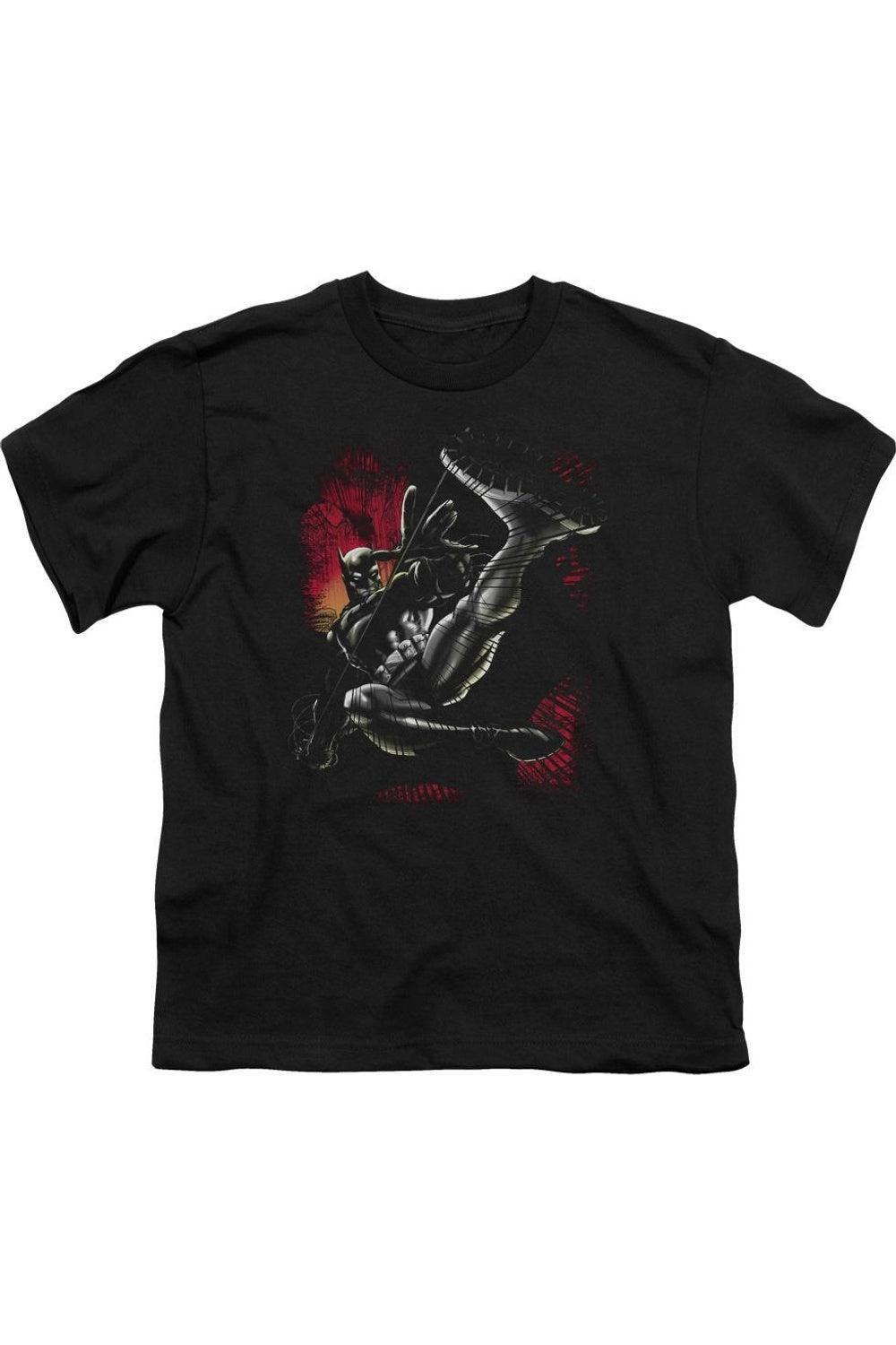 Футболка с коротким рукавом для детей "Batman Kick Swing" Gildan, черный