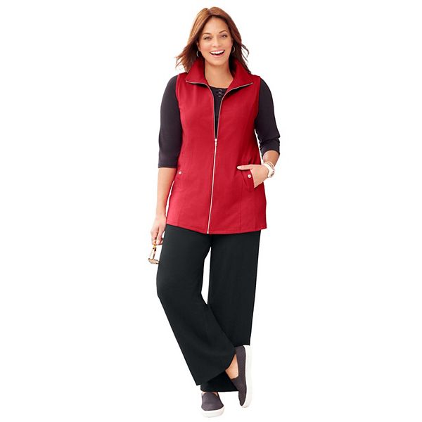 

Женские брюки plus size petite suprema wide leg Catherines, Black