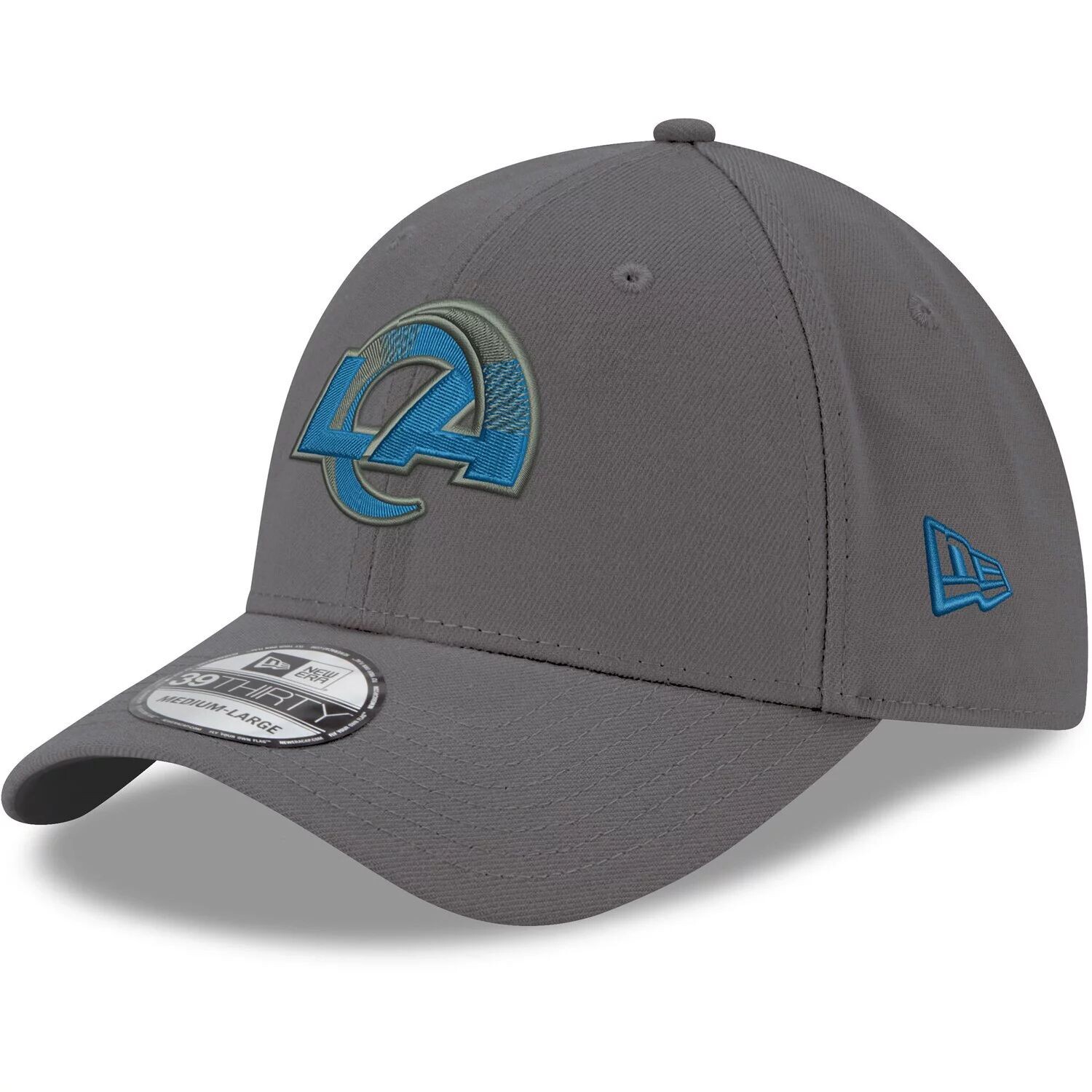 

Мужская гибкая кепка New Era Graphite Los Angeles Rams Team Storm 39THIRTY