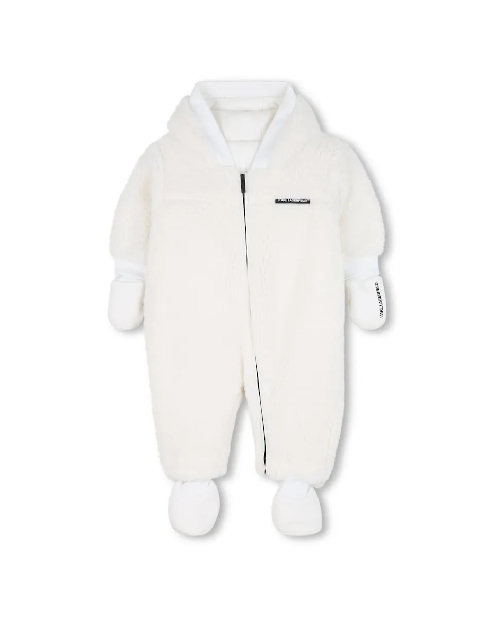 

Детское пальто естественного цвета с длинными рукавами Karl Lagerfeld Kids