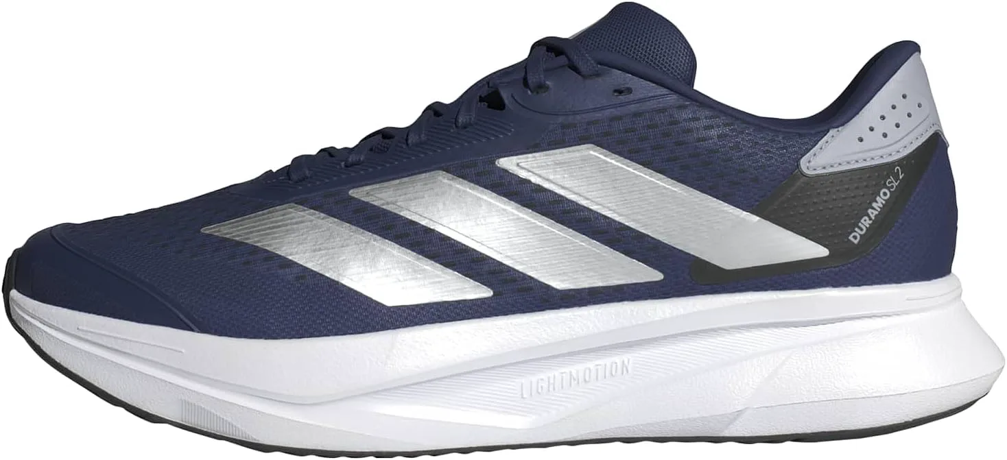 Мужские кроссовки для бега Adidas Duramo SL 2, темно-синий/металлик/серебристый — фото 3