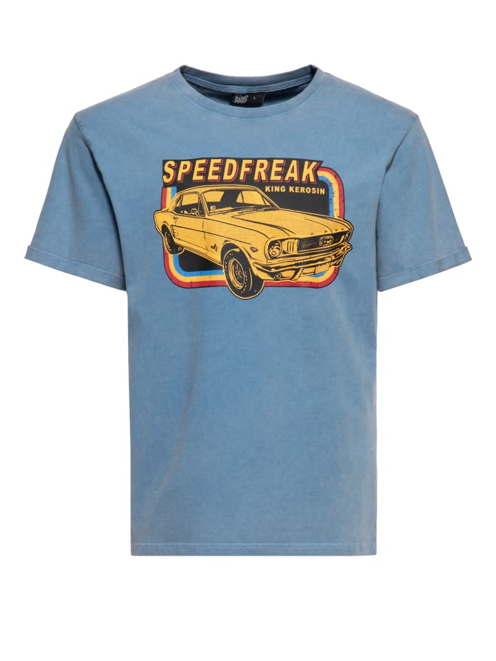 

Футболка с принтом King Kerosin Speedfreak небесно-голубого цвета King Kerosin, Синий, Футболка с принтом King Kerosin Speedfreak небесно-голубого цвета King Kerosin