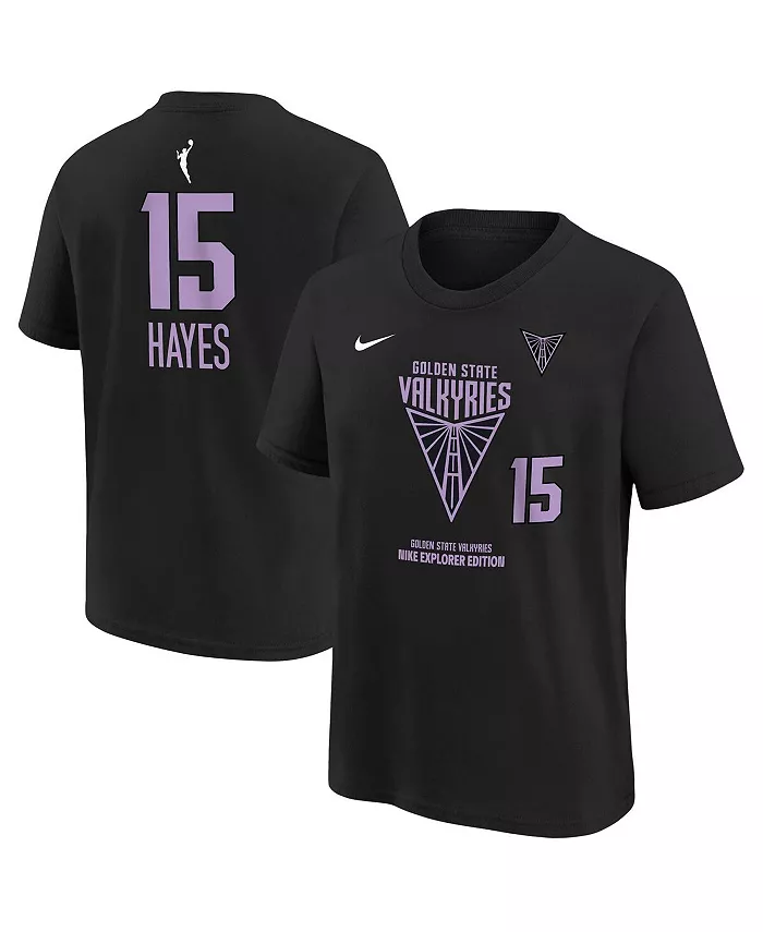 

Футболка Big Boys and Girls Tiffany Hayes Black Golden State Valkyries Explorer Edition с именем игрока и номером Nike