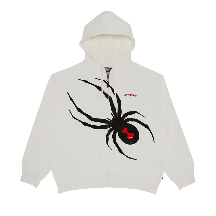 

Толстовка Supreme x Spyder Zip Up Hooded Sweatshirt 'White', белый