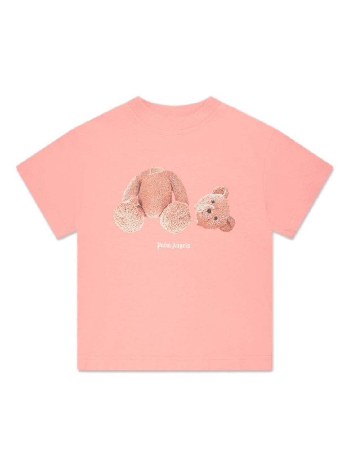 

Palm Angels Kids футболка из органического хлопка с принтом, розовый