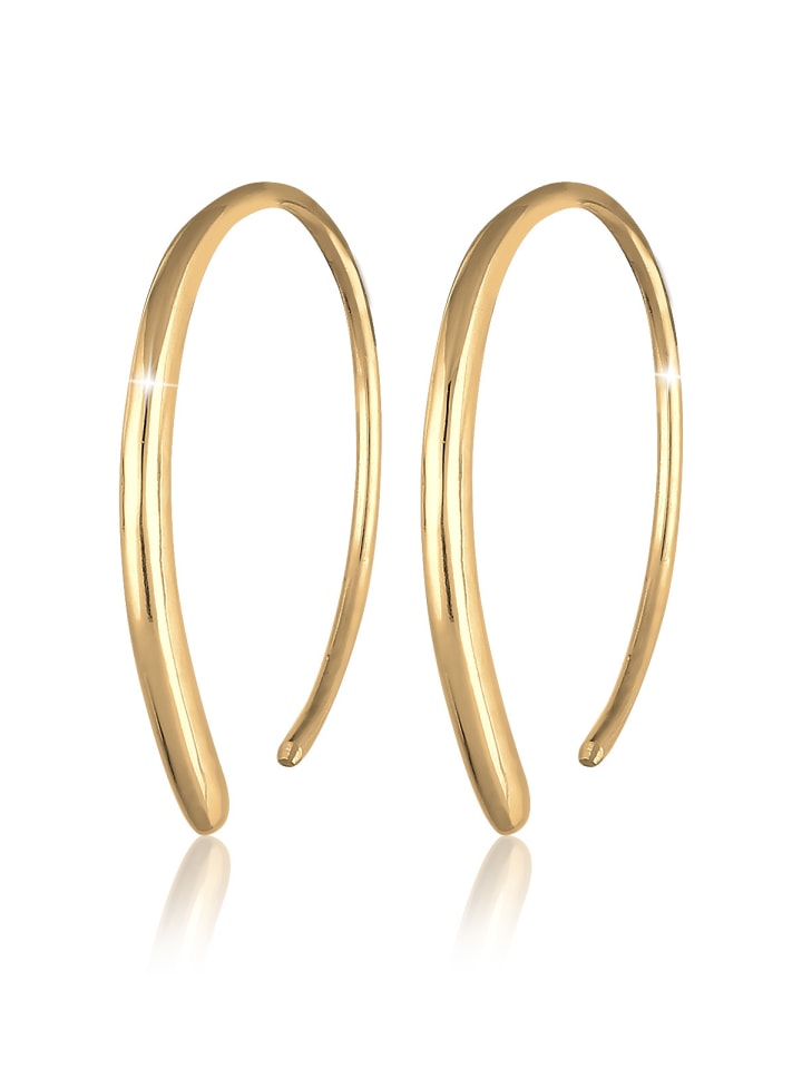 

Elli Серьги из серебра 925 пробы с геометрическим узором в золоте