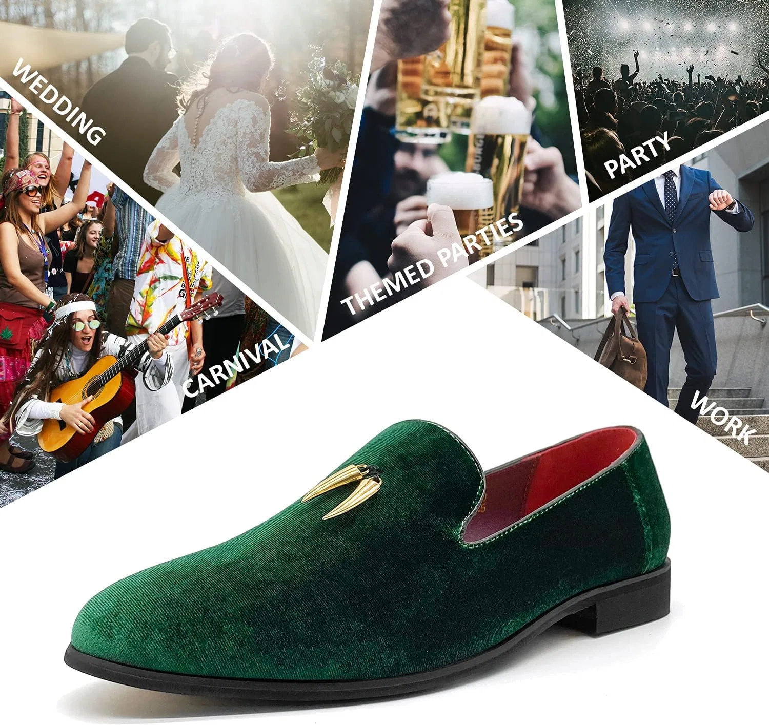 Лоферы мужские CMM Penny Loafers, зеленый — фото 2
