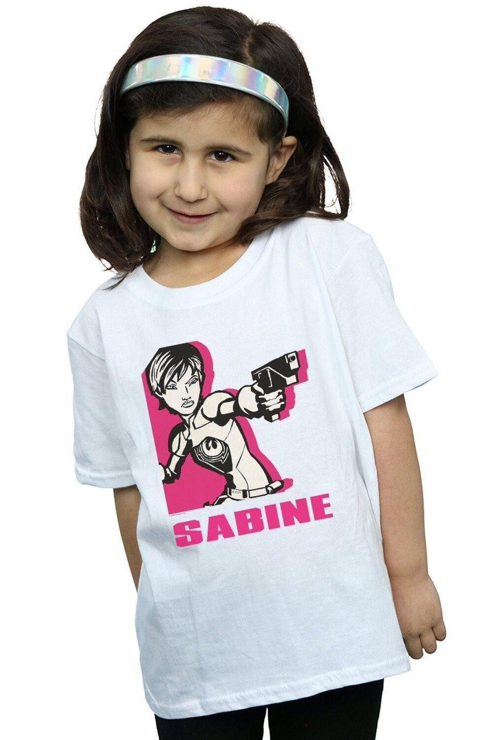 

Хлопковая футболка Rebels Sabine Star Wars, белый