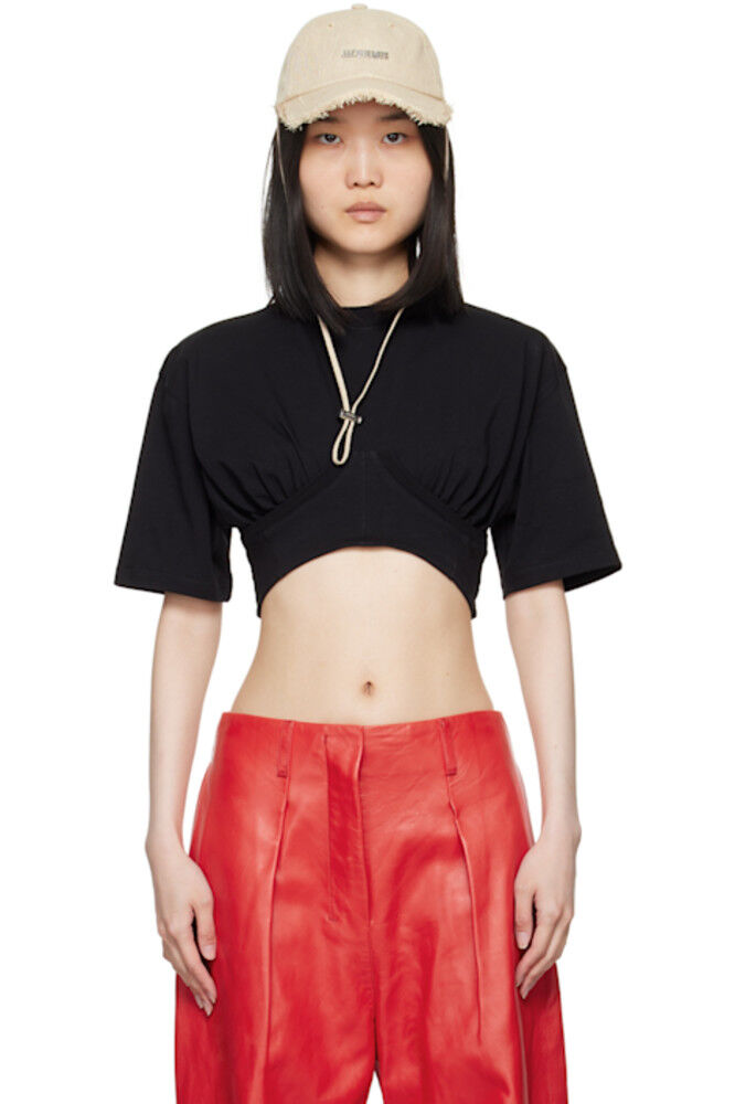 

Черная футболка Les Classiques 'Le t-shirt Caraco' JACQUEMUS