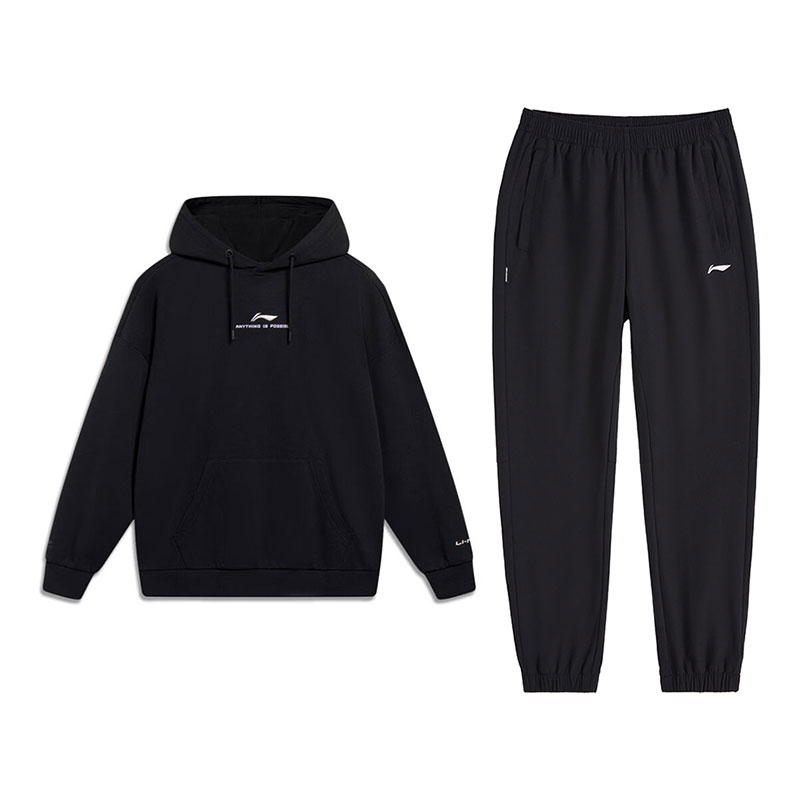 

Комплект из двух предметов: толстовка Li Ning (унисекс)., черный top+черный pants