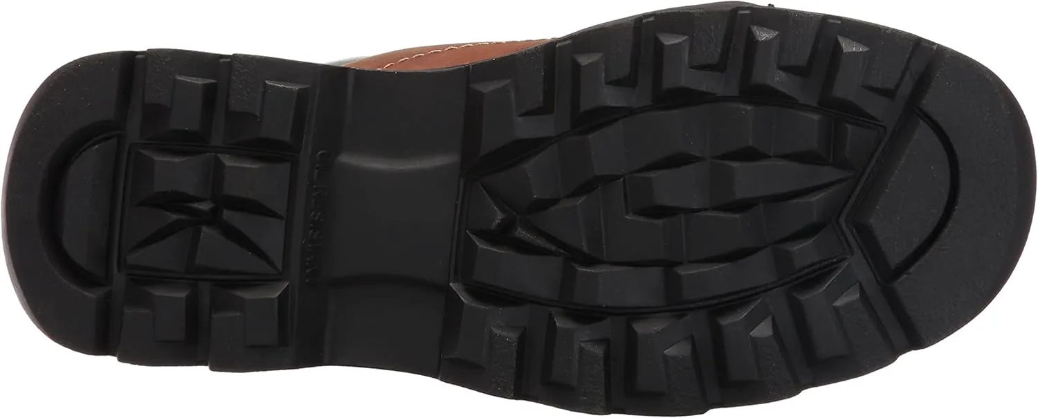 

Мужские ботинки Ad Tec с шнуровкой до щиколотки, 6", из кожи, сертифицированные для работы и походов | Стальной носок, мягкий воротник, амортизирующая стелька и маслостойкая подошва, коричневый