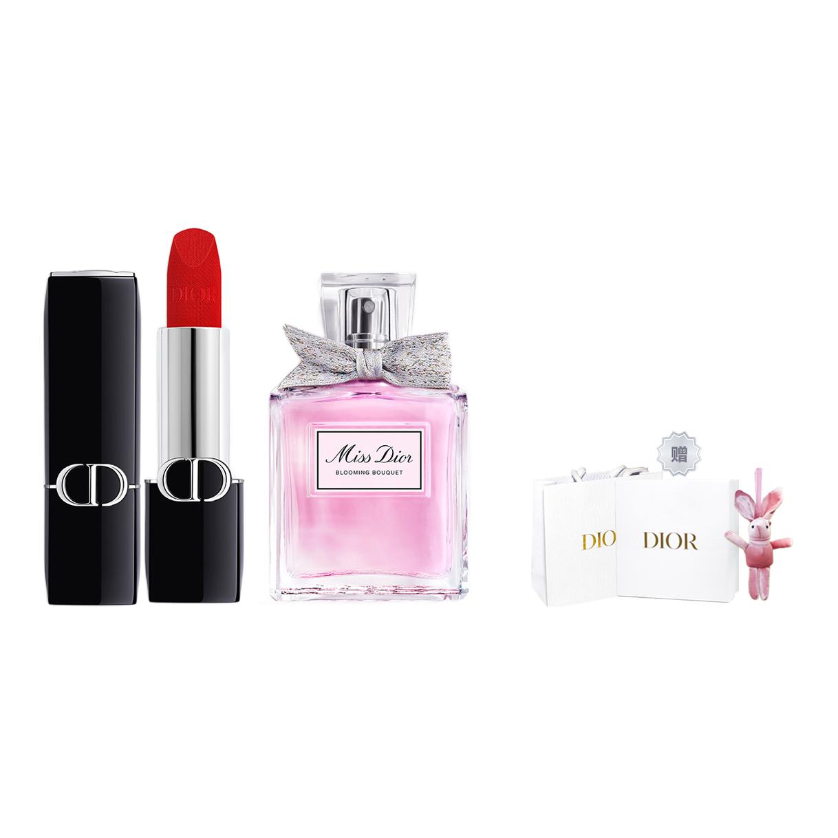 Подарочный набор Christian Dior: туалетная вода Miss Dior Blooming Bouquet, 30 мл + губная помада Dior Rouge Dior Velvet Lipstick 849# — фото 4