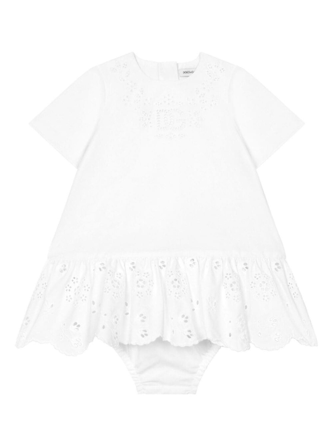

Dolce & Gabbana Kids платье с вышитым логотипом, белый