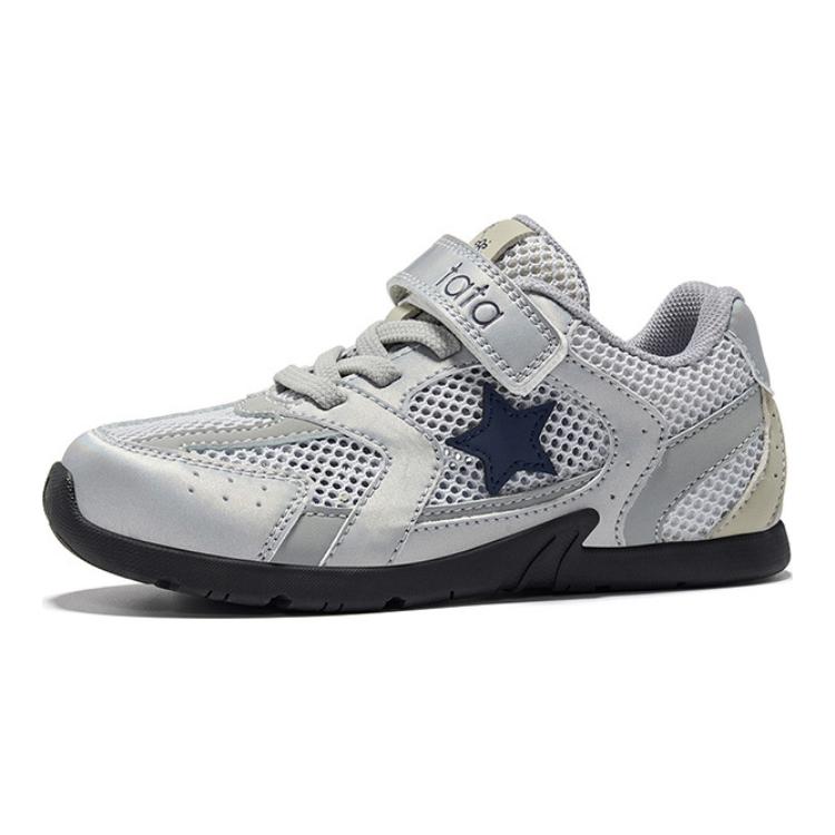 

Нескользящие износостойкие низкие детские кроссовки для повседневной жизни TATA, серебряный