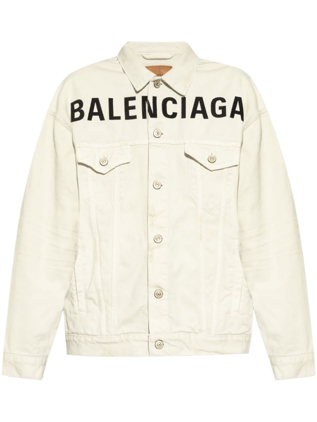 

Джинсовая куртка с логотипом Balenciaga, белый