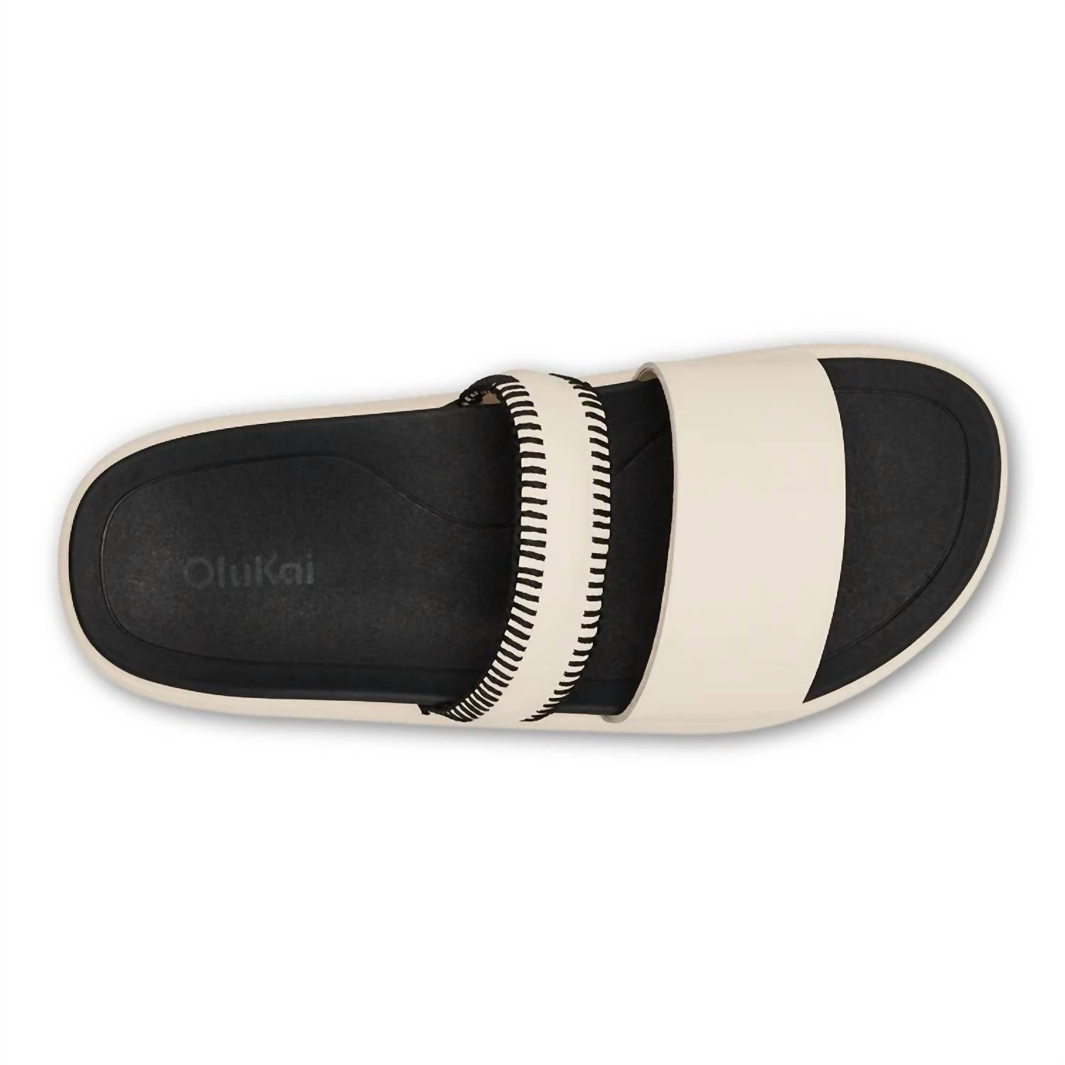 Women's Pae Leather Sandal In Whie Sand/lava Rock OluKai, Whie Sand/Lava Rock — фото 3