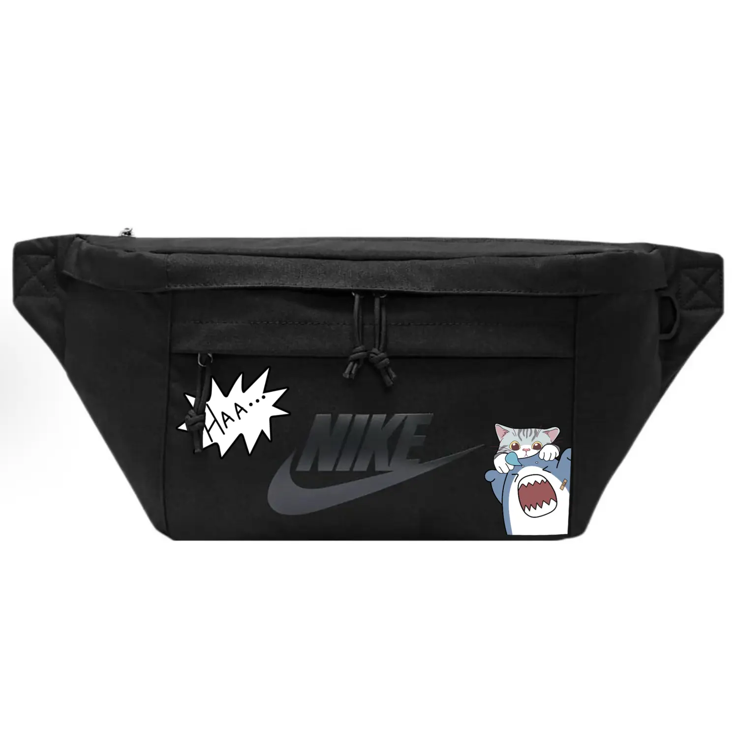 

Nike Тканевая поясная сумка Regular Unisex черная, Kitten Shark