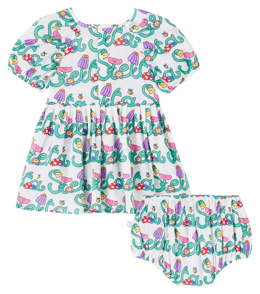 Комплект Baby Stella Vine: платье и панталоны Stella McCartney Kids, мультиколор — фото 4